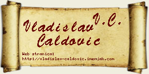 Vladislav Ćaldović vizit kartica